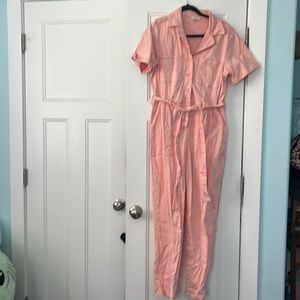 Pink denim jumper